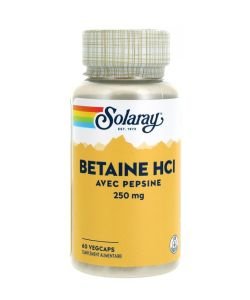 Betaïne HCl avec pepsine, 60 gélules